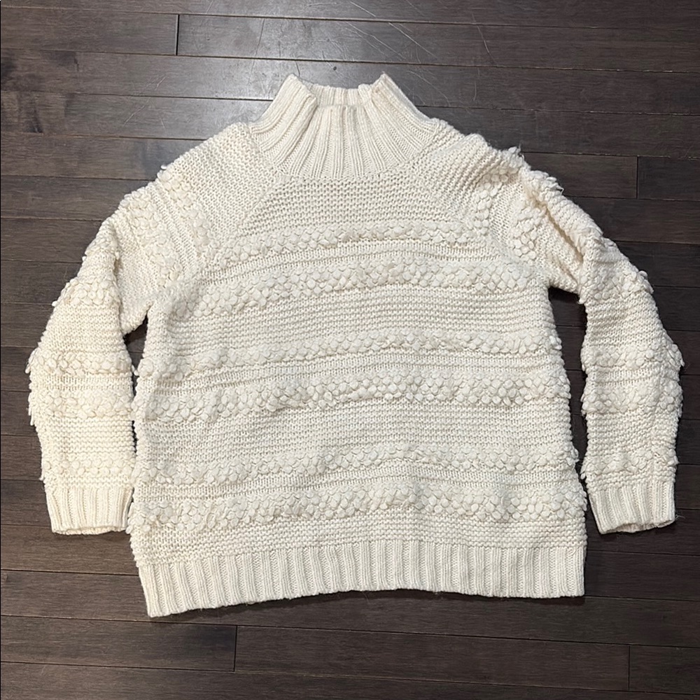 White Lou & Grey Sweater With 5% Alpaca Wool Women’s M
